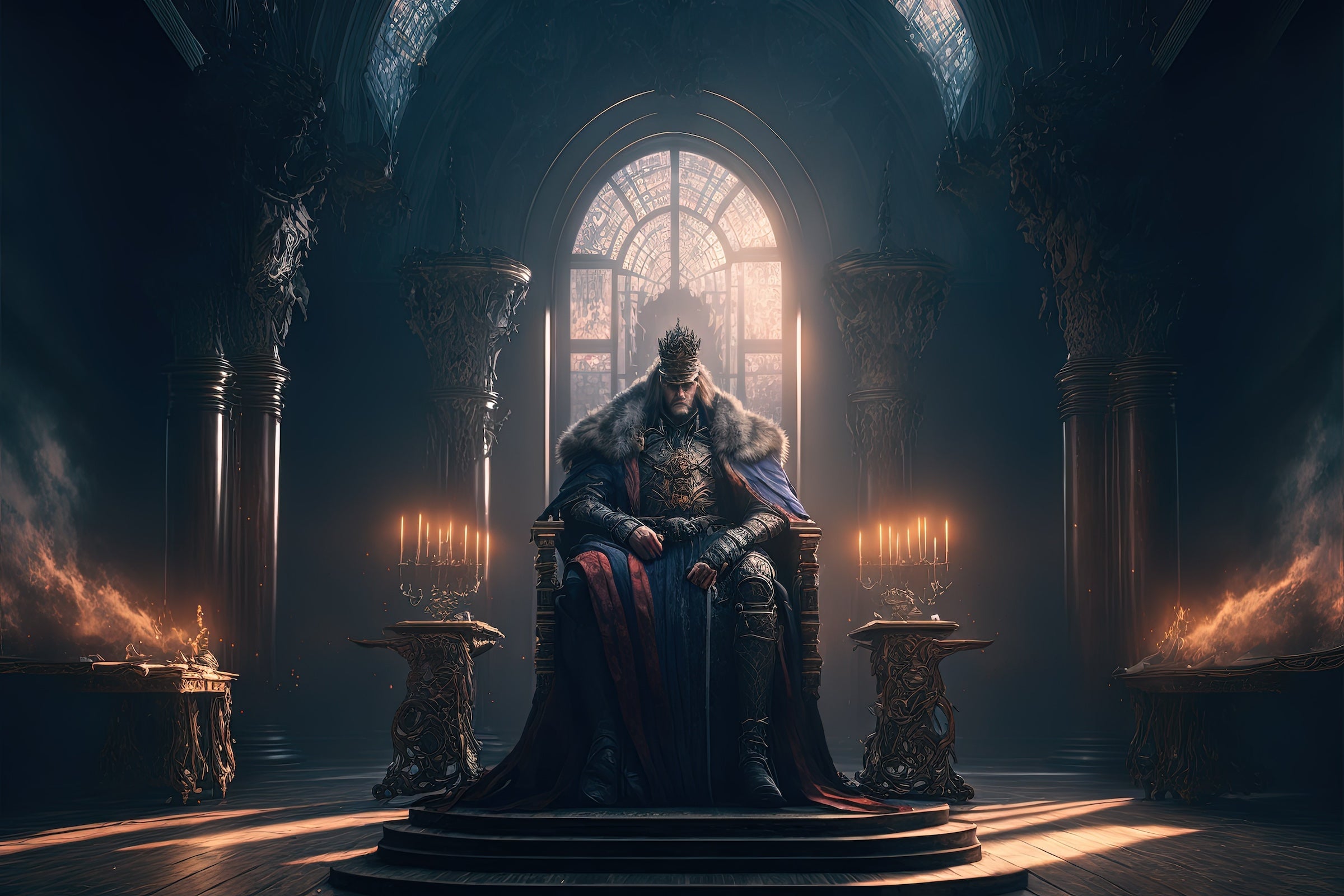 The enemy king seated upon his thrown, Stealth Chess®