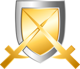 Stealth Chess® sword and shield logo